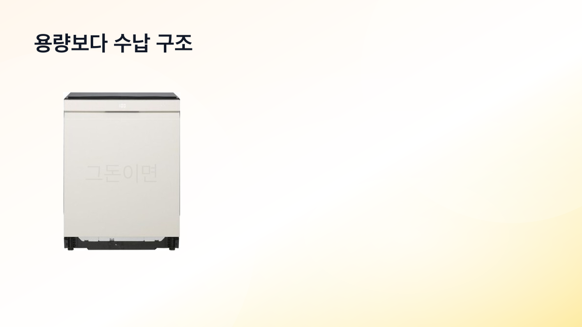 12인용과 14인용은 인용 수보다 선반 구조 차이가 크다